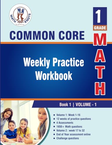 1st Grade MATH Common Core ,Volume 1 von Math-Knots LLC