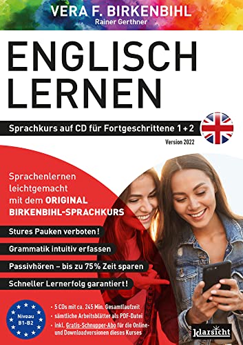 Englisch lernen für Fortgeschrittene 1+2 (ORIGINAL BIRKENBIHL): Sprachkurs auf 5 CDs inkl. Gratis-Schnupper-Abo für den Onlinekurs
