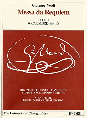 Messa Da Requiem: Piano-Vocal Score (Works of Giuseppe Verdi: Piano Vocal Scores) ,Taschenbuch - Verkürzte, December 2000
