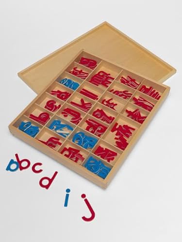 Bewegliches Alphabet Kleinbuchstaben Druckschrift: Montessori-Material mit passendem Aufbewahrungskasten aus Holz (Montessori-Materialien)