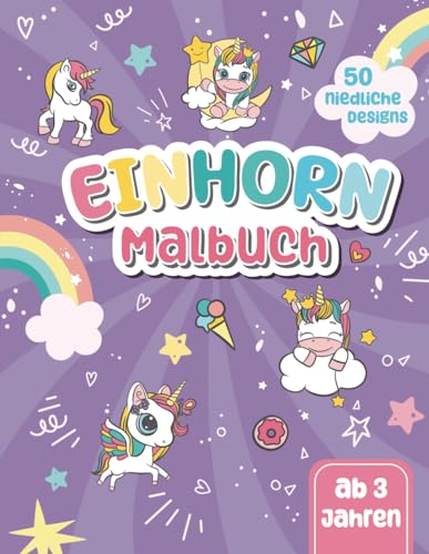 Einhorn-Malbuch: Das süße Einhörner-Ausmalbuch für Kinder ab 3 Jahren (Malbücher für Mädchen, Band 4) von Topulo-Verlags
