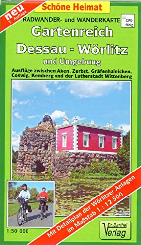 Doktor Barthel Freizeitkarten, Dessau-Wörlitzer Kulturlandschaft und industrielles Gartenreich: Ausflüge zwischen Aken, Zerbst, Gräfenhainichen, ... Anlagen im Maßstab 1 : 12 500 (Schöne Heimat)