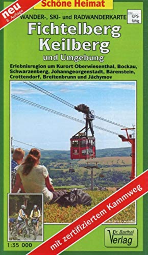 Doktor Barthel Wander- und Radwanderkarten, Wanderkarte und Radwanderkarte 'Die 1000er im Erzgebirge': Erlebnisregion um Kurort Oberwiesenthal, ... Breitenbrunn und Jachymov (Schöne Heimat)