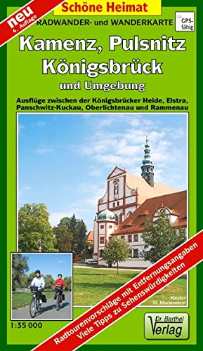 Radwander- und Wanderkarte Kamenz, Pulsnitz, Königsbrück und Umgebung: Ausflüge zwischen der Königsbrücker Heide, Elstra, Panschwitz-Kuckau, ... Werbeanzeigen! GPS-fähig (Schöne Heimat)