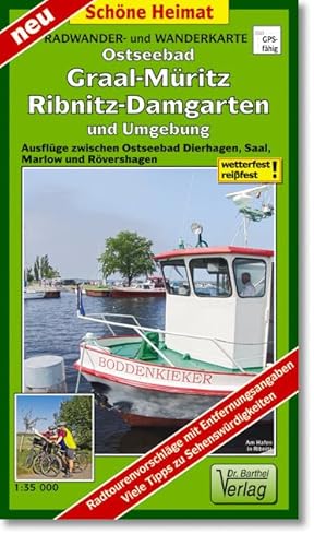 Radwander- und Wanderkarte Ostseebad Graal-Müritz, Ribnitz-Damgarten und Umgebung: Ausflüge zwischen Ostseebad Dierhagen, Saal, Marlow und Rövershagen. 1:35000 (Schöne Heimat)