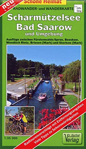 Radwander- und Wanderkarte Scharmützelsee, Bad Saarow und Umgebung: Ausflüge zwischen Fürstenwalde/Spree, Beeskow, Wendisch Rietz, Briesen (Mark) und Storkow (Mark). 1:35000 (Schöne Heimat)