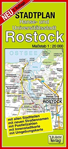 Stadtplan Hanse- und Universitätsstadt Rostock: Maßstab 1: 20000