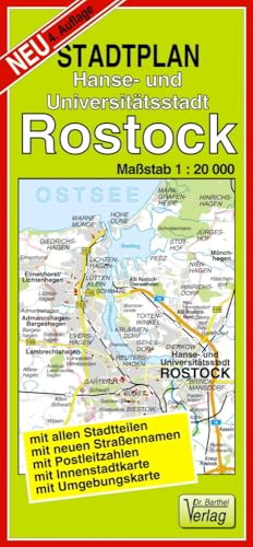 Stadtplan Hanse- und Universitätsstadt Rostock: Maßstab 1: 20000