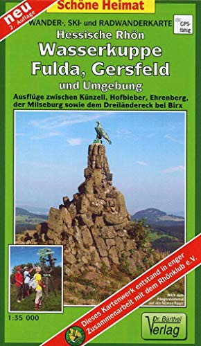 Wander-, Ski- und Radwanderkarte Hessische Rhön, Wasserkuppe, Fulda, Gersfeld und Umgebung: Ausflüge zwischen Künzell, Hofbieber, Ehrenberg, der ... bei Birx. 1:35000 (Schöne Heimat)