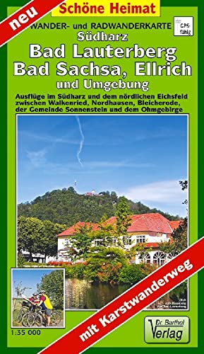 Wander- und Radwanderkarte Südharz, Bad Lauterberg, Bad Sachsa, Ellrich und Umgebung: Ausflüge im Südharz und dem nördlichen Eichsfeld zwischen ... Maßstab 1: 35 000 (Schöne Heimat)