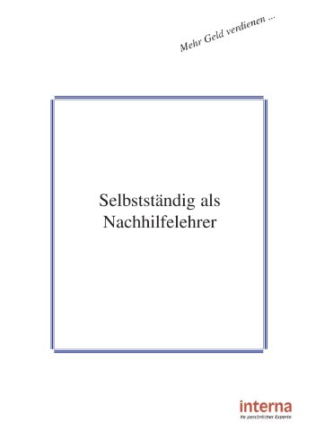Selbstständig als Nachhilfelehrer