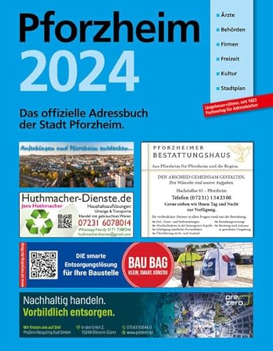 Pforzheim 2024: Das offizielle Adressbuch der Stadt Pforzheim