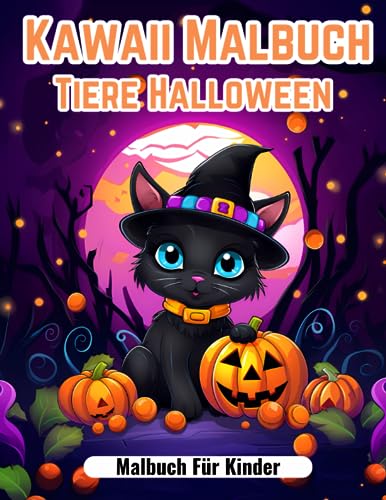 Kawaii Malbuch Tiere Halloween Malbuch Für Kinder: Ein Entzückendes Ausmalbuch Mit Süßen Motiven Und Gruseligem Spaß! von Independently published