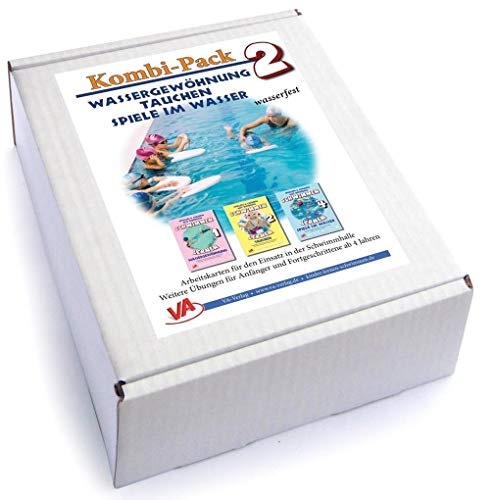 Kombi-Pack 2: Wassergewöhnung, Tauchen & Spiele: Aufbau-Kartensatz, laminiert (Ratgeber für Eltern, Lehrer- und Trainer*innen)