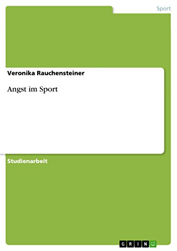 Angst im Sport von Grin Publishing