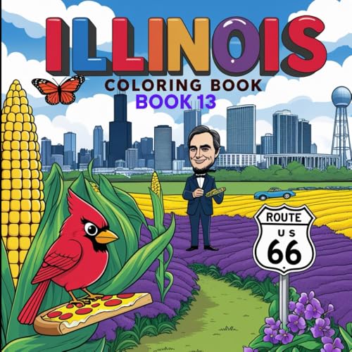 Illinois Coloring Book: A Fun-Filled Journey Through Illinois Landmarks, Nature & History — Perfect for Curious Young Artists (The color of your state coloring book) von Independently published