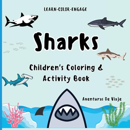 Sharks: Children's Coloring and Activity Book: With Fun and Safe Shark Facts for Children von SF Nonfiction Books