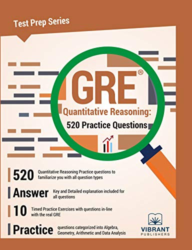 GRE Quantitative Reasoning: 520 Practice Questions (Test Prep Series) von Vibrant Publishers