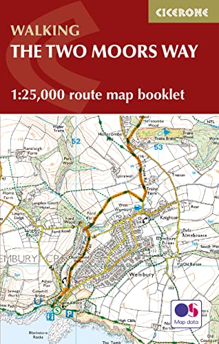 Two Moors Way Map Booklet: 1:25,000 OS Route Mapping (Cicerone guidebooks)