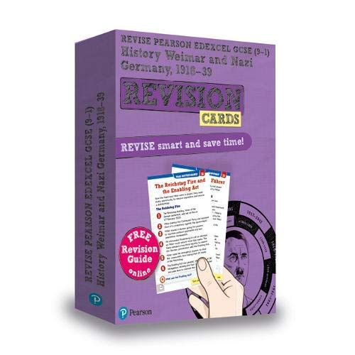 Revise Edexcel GCSE (9-1) History: Weimar and Nazi Germany Revision Cards: with free online Revision Guide and Workbook (Revise Edexcel GCSE History 16) von Pearson Education Limited