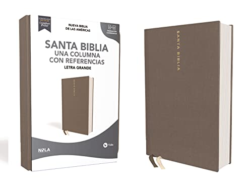 NBLA, Santa Biblia, Una columna con referencias, Letra Grande, Tapa dura/tela, Gris, Palabras de Jesús en Rojo, Comfort Print NBLA, Santa Biblia, Una columna con referencias, Letra Grande, Tapa dura/tela, Gris, Palabras de Jesús en Rojo, Comfort Print