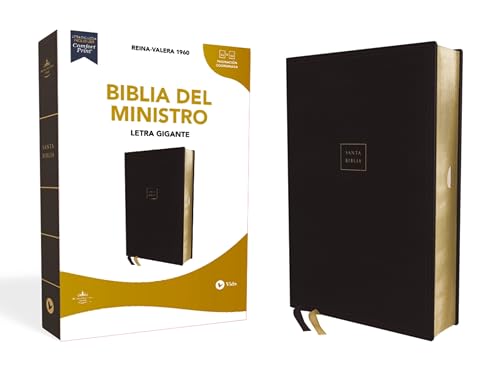 RVR60, Biblia del Ministro, Letra gigante, Leathersoft, Negro, Palabras de Jesús en Rojo, Comfort Print: Reina-Valera 1960 Biblia del Ministro, negra, ... tabla de pesas y medidas, comfort print,