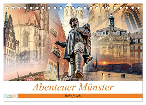 Abenteuer Münster - Echt jovel! (Tischkalender 2024 DIN A5 quer), CALVENDO Monatskalender von CALVENDO