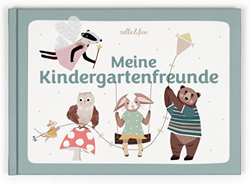 Meine Kindergartenfreunde: Ein Freundebuch für Kindergartenkinder zum Malen und Schreiben. Ein Geschenk zum Kindergartenstart. Freundschaftsbuch für Mädchen und Jungen im Kindergarten.