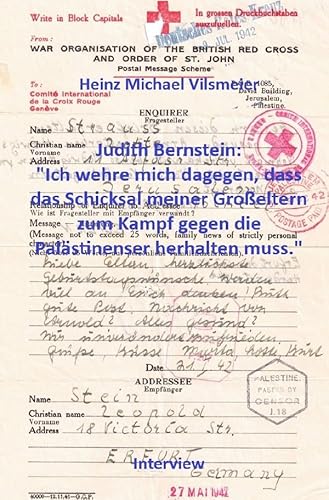 Judith Bernstein: "Ich wehre mich dagegen, dass das Schicksal meiner Großeltern zum Kampf gegen die Palästinenser herhalten muss.": DE von epubli