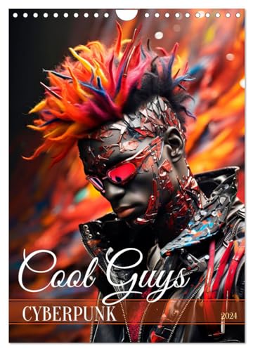 CYBERPUNK Cool guys (Wandkalender 2024 DIN A4 hoch), CALVENDO Monatskalender
