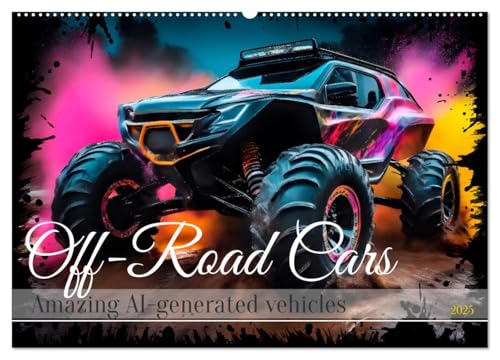 OFF-ROAD CARS Amazing AI-generated vehicles (Wandkalender 2025 DIN A2 quer), CALVENDO Monatskalender von CALVENDO