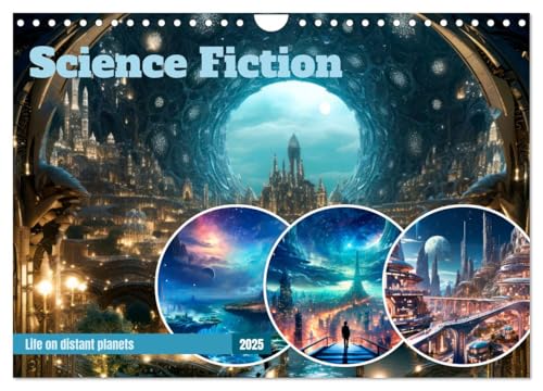 SCIENCE FICTION Life on distant planets (Wall Calendar 2025 DIN A4 Landscape), CALVENDO 12 Month Wall Calendar von CALVENDO
