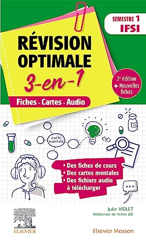Révision optimale 3 en 1 _ Semestre 1 IFSI: Fiches-Cartes-Audio von Elsevier Masson