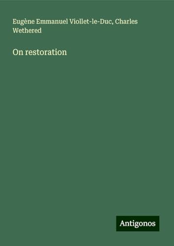 On restoration von Antigonos Verlag