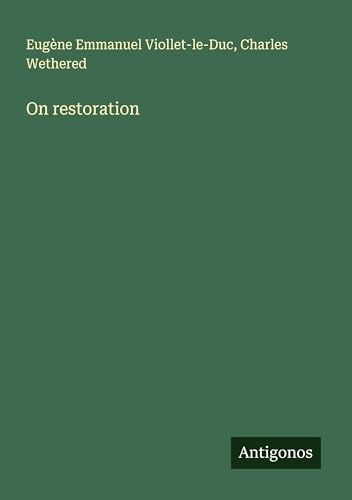 On restoration von Antigonos Verlag