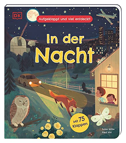 Aufgeklappt und viel entdeckt! In der Nacht: Was passiert, während wir schlafen? Ein Pappbilderbuch mit 75 Klappen. Für Kinder ab 3 Jahren von DK