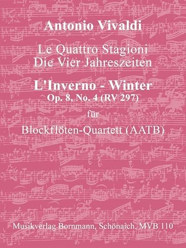 Concerto Op. 8, No. 4 (RV 297) - Winter: für Blockflöten-Quartett (AATB)