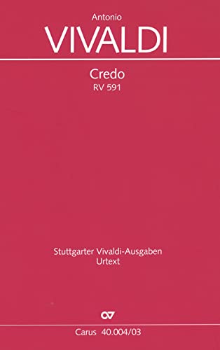Credo (Klavierauszug): RV 591