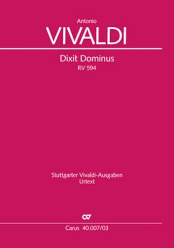 Dixit Dominus (Klavierauszug): RV 594