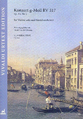 Vivaldi, Antonio: Konzert g-Moll op.12,1 RV317 für Violine und Streichorchester : für Violine und Klavier