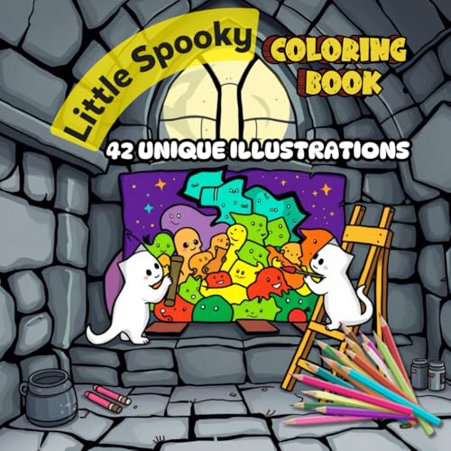 Little Spooky Coloring Book: Cozy Hygge Moments with Cute Creepy Creatures for Adults and Teens | Relax & Unwind with Fun Illustrations (Cozy Spaces) von Independently published