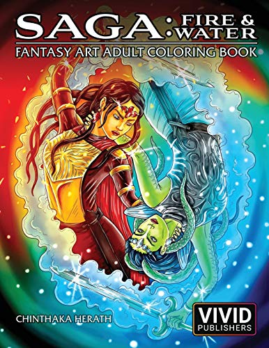 Saga: Fire & Water: Fantasy Art Adult Coloring Book von Independently Published