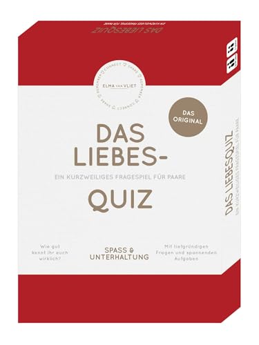 Das Liebesquiz: Ein kurzweiliges Fragespiel für Paare | Regt tiefgründige Gespräche an und festigt die Beziehung | Ideales Geschenk zum Jahrestag, ... (Elma van Vliet Quizze & Fragespiele)