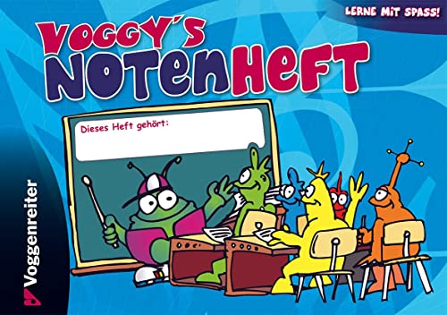 Voggy´s Notenheft für Kinder und Musikschule: Notenblock / Blanko Notenblock / 4 Notensysteme pro Seite / starkes Papier / beidseitig bedruckt / 54 ... für Kinder: Notenheft mit Musiktheorie von Voggenreiter