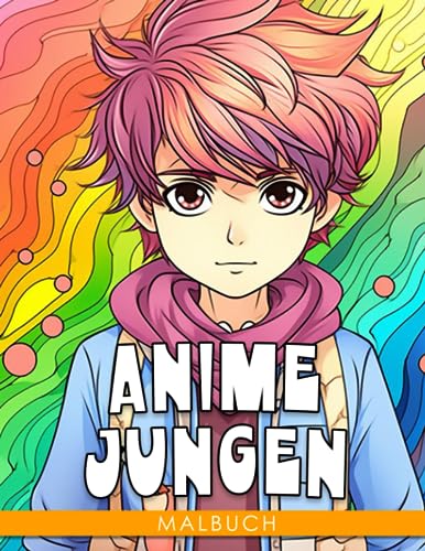 Anime-Jungen-Malbuch: Spaßiger japanischer Anime-Malbuch für Kinder mit 50 Designs - Perfekte Geburtstags- und Weihnachtsgeschenkidee!