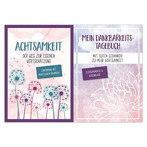 Achtsamkeit Der Weg zur eigenen Wertschätzung + Mein Dankbarkeits-Tagebuch: Set aus Übungsbuch und Tagebuch für mehr Achtsamkeit von Lingen Verlag