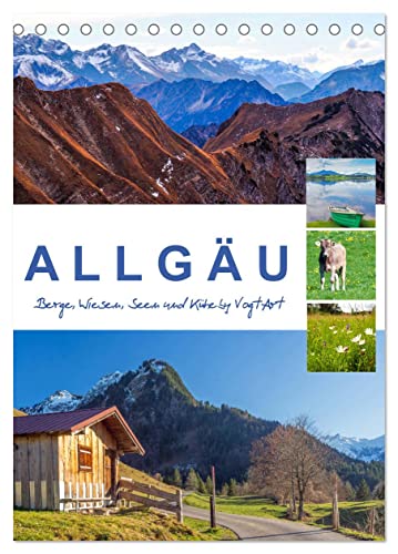 Allgäu, Berge, Wiesen, Seen und Kühe. (Tischkalender 2025 DIN A5 hoch), CALVENDO Monatskalender von CALVENDO