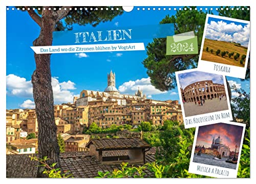 Italien, das Land wo die Zitronen blühen by VogtArt (Wandkalender 2024 DIN A3 quer), CALVENDO Monatskalender