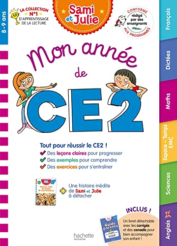 Mon année de CE2 avec Sami et Julie (toutes les matières): Avec une histoire inédite des aventures de Sami et Julie et un guide parents détachables