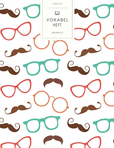 Vokabelheft: Bunte Hipster Brillen Muster. 3 Spalten für Vokabeln. 120 Seiten mit schönem Design. Dreispaltiges Buch mit Soft Cover 8.5x11 Zoll, ca. DIN A4 21.6x27.9cm. Vokabelheft: Bunte Hipster Brillen Muster. 3 Spalten für Vokabeln. 120 Seiten mit schönem Design. Dreispaltiges Buch mit Soft Cover 8.5x11 Zoll, ca. DIN A4 21.6x27.9cm.